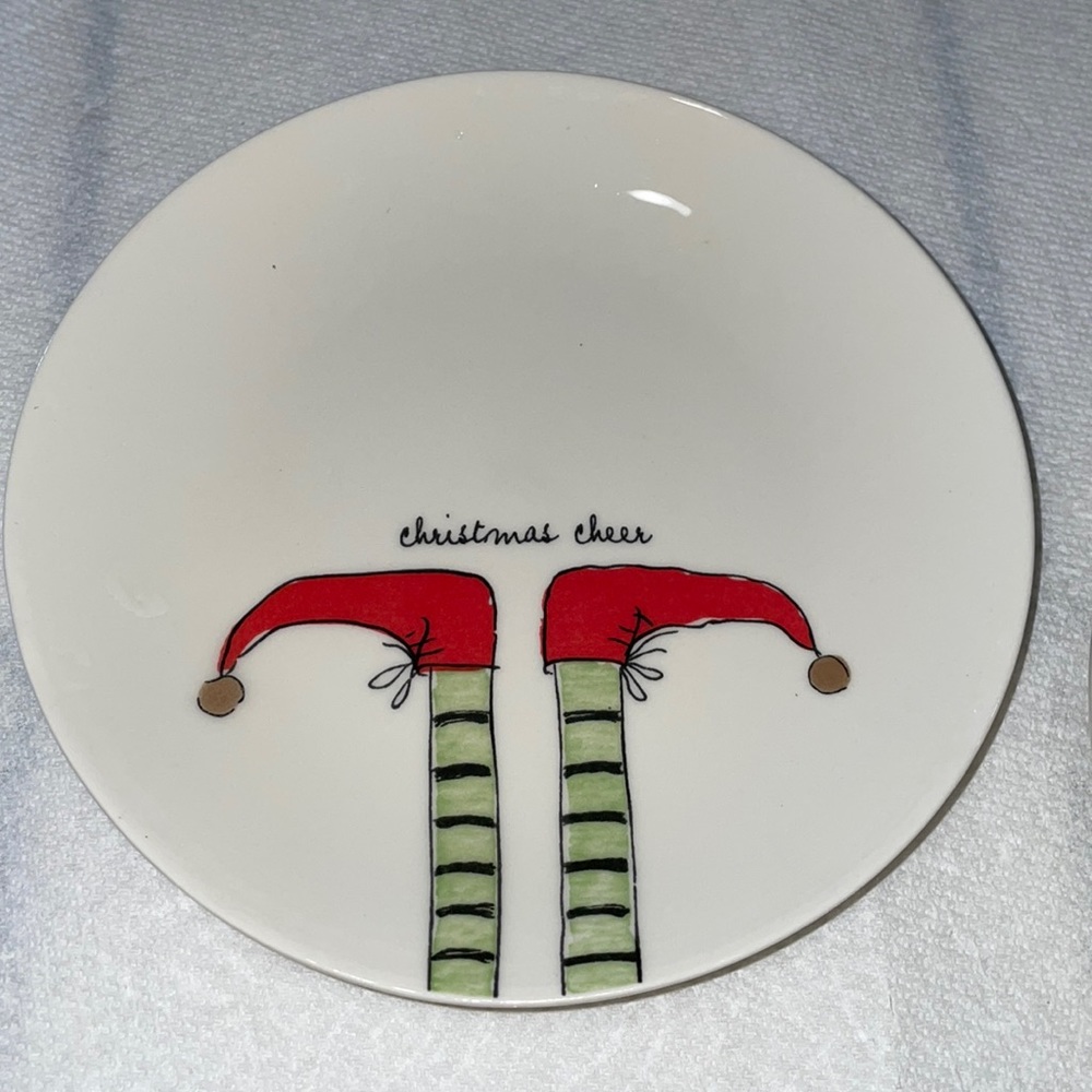 Rae Dunn Elf Shoe Plate Set-of 4